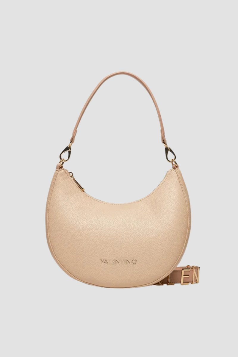 VALENTINO Beżowa torebka księżyc Alexia Hobo Bag