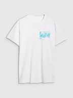 Koszulki męskie - 4F T-shirt męski bawełniany 4FRSS24TTSHM2106-10S Biały Roz. L - miniaturka - grafika 1
