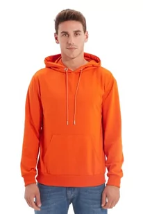 TRENDYOL Męska bluza z poliestru - pomarańczowa - regularna S pomarańczowa, pomarańczowy, S - Bluzy męskie - miniaturka - grafika 1