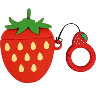 Akcesoria do słuchawek - Etui Airpods 1 2 Słuchawki Pokrowiec Owoc Truskawka - miniaturka - grafika 1