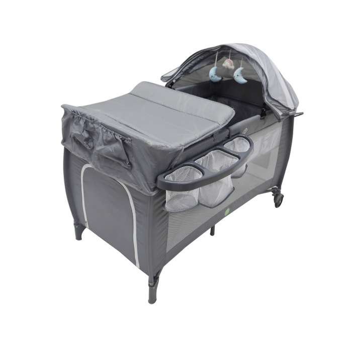 Łóżeczko dziecięce turystyczne składane dwupoziomowe przewijak max. 15kg