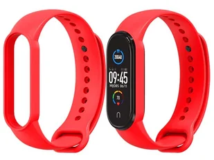 Pasek gumowy soft Alogy do Xiaomi Mi Band 5 Czerwony + 5x Folia Alogy - Akcesoria do smartwatchy - miniaturka - grafika 2