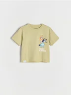 Bluzki dla niemowląt - Reserved - Bawełniany t-shirt Bluey - jasnozielony - miniaturka - grafika 1