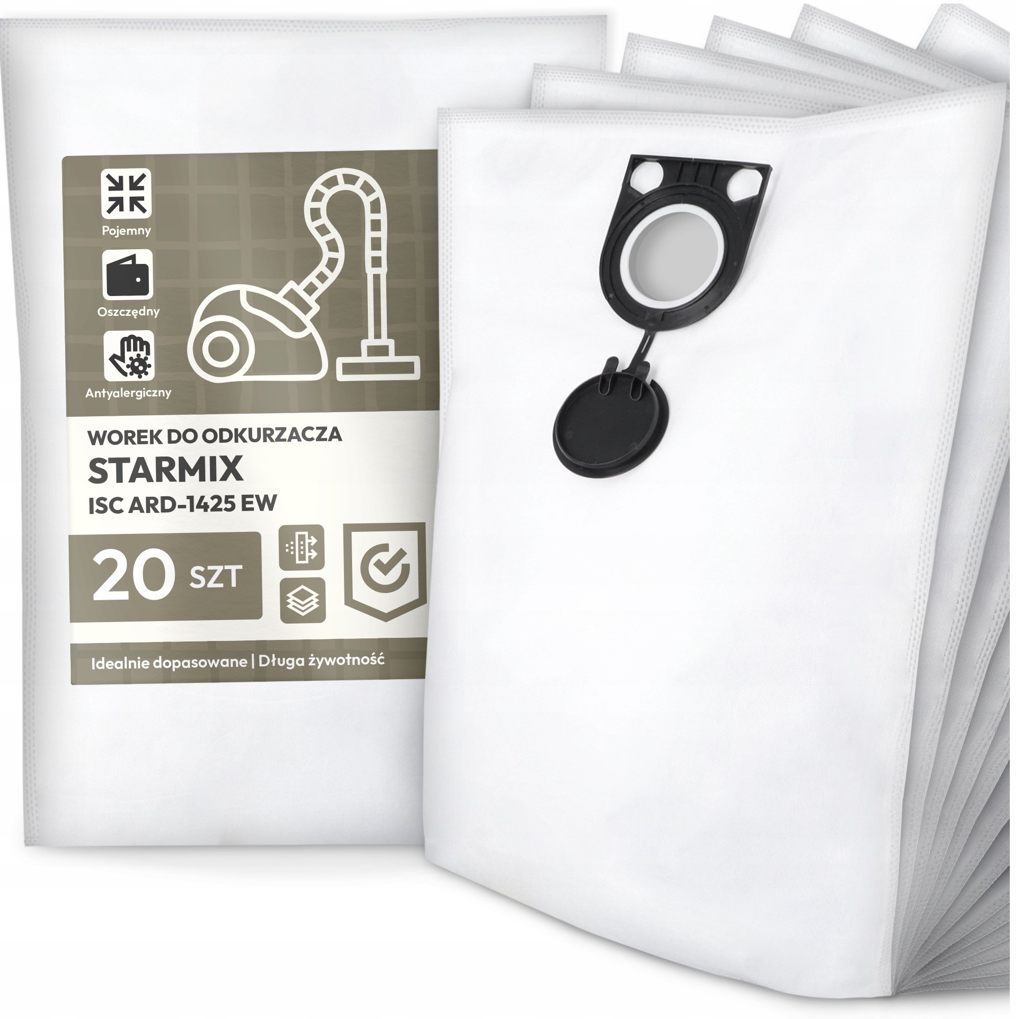 20x Worek do Odkurzacza Starmix Isc ARD-1425 Ew Syntetyczny Duży Torba G9
