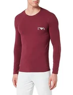 Koszulki męskie - Emporio Armani Męski T-shirt męski Bold Monogram, burgundowy, S - miniaturka - grafika 1