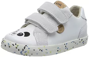 Geox Buty dziecięce B Kilwi Girl Sneaker, białe/czarne, rozmiar 23, biały/czarny, 23 EU - Buty dla dziewczynek - miniaturka - grafika 1