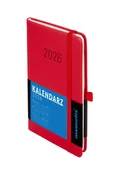 Kalendarze - Kalendarz 2026 B6 Memofix Tdw czerwony - kalendarz - miniaturka - grafika 1