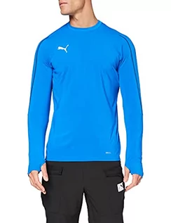 Bluzy męskie - Puma Męska bluza treningowa FINAL Training Sweat Shirt Electric Blue Lemonade Black, XXL 655290-02 - grafika 1