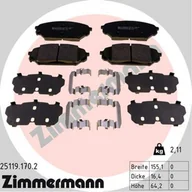 Klocki hamulcowe - Klocki hamulcowe - komplet ZIMMERMANN 25119.170.2 - miniaturka - grafika 1