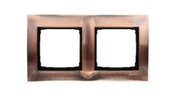 Klawisze i ramki - Kontakt Simon Kontakt_Simon Ramka 2-krotna PREMIUM IP20 / IP44 miedź rustykalna DR2/36 - miniaturka - grafika 1
