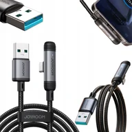 Kable USB - Kabel Joyroom S-A56 EnjoyX Series 90° USB-A - USB-C 3A 1,2m - czarny - miniaturka - grafika 1