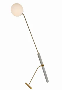 Lumina Deco GRANINO W1 nowoczesna lampa podłogowa beton mosiądz ze szklanym kloszem E27 - Lampy stojące - miniaturka - grafika 1