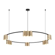 Lampy sufitowe - Lampa wisząca (koło) GENESIS BLACK GOLD 15xGU10 - miniaturka - grafika 1