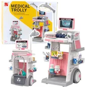 Zabawy w naśladowanie dorosłych - Zestaw Doktor Dentysta Wózek Medyczny Światła Różowy 26 el. - miniaturka - grafika 1