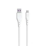 Kable USB - Dudao kabel przewód USB – micro USB 6A 1 m biały (TGL3M) - miniaturka - grafika 1