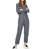 Kombinezony - Kombinezon damski Pepe Jeans Cara granatowy w paski koszulowy fason-L - miniaturka - grafika 1