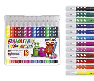 Hasta Flamastry ergonomiczne Fun&Joy FJ-218A-12 12 kolorów - Przybory szkolne - miniaturka - grafika 1