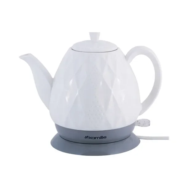 Czajnik Elektryczny Bezprzewodowy Ceramiczny Kamille 1200 W 1,5 L Biały