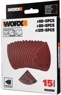 Papiery szlifierskie delta WORX WA2000 15szt. - Materiały ścierne - miniaturka - grafika 1