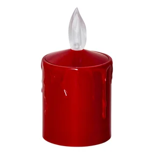 Świeca LED PAULA czerwona 11,5cm czujnik zmierzchu 500h IP44 - Świece - miniaturka - grafika 1