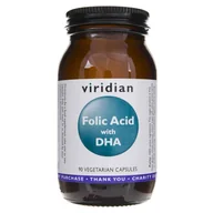 Zdrowa żywność - Viridian Folic Acid / Kwas Foliowy z DHA (90 kapsułek) Viridian - miniaturka - grafika 1