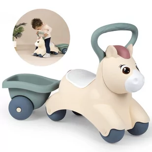 SMOBY Little Pierwszy Jeżdzik Pony Ride-On Kucyk z Przyczepką - Jeździki dla dzieci - miniaturka - grafika 1