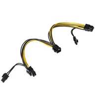 Kable komputerowe i do monitorów - Kabel AKYGA Adapter PCI Express 6 pin M / 2x 6+2 pin AK-CA-55 - miniaturka - grafika 1