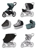 Wózki dziecięce - Wózek sportowy Thule Urban Glide 3 Mid blue + Bassinet Mid blue SET 7in1 - miniaturka - grafika 1