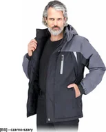 Kurtki męskie - Kurtka męska R.E.I.S. OSVALD - Kurtka ochronna ocieplana męska stójka odblaski 100% poliester o gramaturze 160 g/m2 L - miniaturka - grafika 1