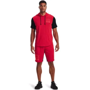 Koszulka męska Under Armour Rival Terry CB SS Hoodie - Koszulki sportowe męskie - miniaturka - grafika 3