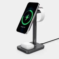 Ładowarki do telefonów - eSTUFF 3in1 Magnetic Wireless Charger - miniaturka - grafika 1