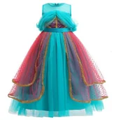 Stroje karnawałowe - SUKIENKA STRÓJ JASMINA DŻASMINA KSIĘŻNICZKA PRZEBRANIE BAL KARNAWAŁ 116 122 - miniaturka - grafika 1