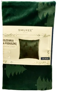 SMUKEE Welurowa poszewka na poduszkę 45 x 45 cm zielona w choinki 537 - Poszewki na poduszki - miniaturka - grafika 1
