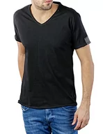 Koszulki męskie - Replay Męska koszulka z długim rękawem z okrągłym dekoltem, Black 098, XL - miniaturka - grafika 1
