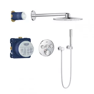 Grohe Grohtherm SmartControl zestaw prysznicowy podtynkowy termostatyczny z deszczownicą chrom 34705000 34705000GR - Deszczownice - miniaturka - grafika 1