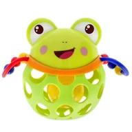 Grzechotki dla dzieci - ﻿Miękka, gumowa grzechotka Żabka, zabawka edukacyjna 3m+ BamBam - miniaturka - grafika 1