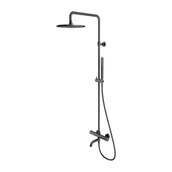 Zestawy prysznicowe - Omnires Kolumna prysznicowa z baterią termostatyczną Y grafit szczotkowany Y1234GR - miniaturka - grafika 1