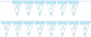 Baner flagi personalizowany na roczek chłopca - 5 m - Dekoracje sali - miniaturka - grafika 1