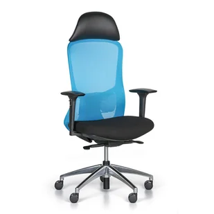 Fotel biurowy, krzesło biurowe B2B Partner Krzesło biurowe SEAT, niebieske/czarne 907005 - Fotele i krzesła biurowe - miniaturka - grafika 1