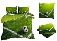 Pościel - Pościel satyna bawełniana 160x200cm STADION PIŁKARSKI z prześcieradłem 3D - miniaturka - grafika 1