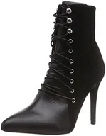Kozaki damskie - ALDO Zarcone kozaki damskie z krótką cholewką, czarny - Czarny Black Leather 97-37.5 EU - miniaturka - grafika 1