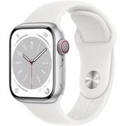 Smartwatch - Apple Watch 8 GPS+Cellular 41mm Stalowy Biały - miniaturka - grafika 1