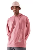 Bluzy męskie - Trendyol Męska bluza z dzianiny Basic Oversize, Suszona róża, M - miniaturka - grafika 1
