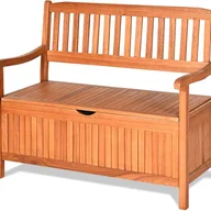 Ławki ogrodowe - 107 x 59 x 90 cm Ławka Ogrodowa z Pojemnikiem do Przechowywania, Drewniana Skrzynia Ogrodowa, Maksymalne Obciążenie 360 kg - miniaturka - grafika 1
