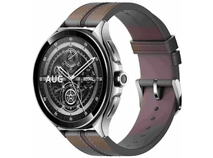 OUTLET Smartwatch XIAOMI Watch 2 Pro 46mm Bluetooth Srebrny z paskiem skórzanym w kolorze brązowym - Telefony OUTLET - miniaturka - grafika 1