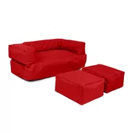 Fotele i pufy dla dzieci - Czerwona sofa dla dzieci 100 cm Nier – Floriane Garden - miniaturka - grafika 1