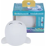 Zabawki do kąpieli - MesMed Lampka silikonowa pływająca zmieniająca kolory Świetlaczek Fokusia - miniaturka - grafika 1