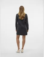 Sukienki - VERO MODA SUKIENKA JEANSOWA CZARNA DAMSKA NA GUZIKI MINI L JXB - miniaturka - grafika 1