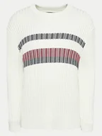 Swetry męskie - Tommy Hilfiger Sweter MW0MW37246 Beżowy Regular Fit - miniaturka - grafika 1