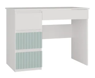 Lewostronne biurko do nauki biały + miętowy - Foka 4X - Biurka - miniaturka - grafika 1